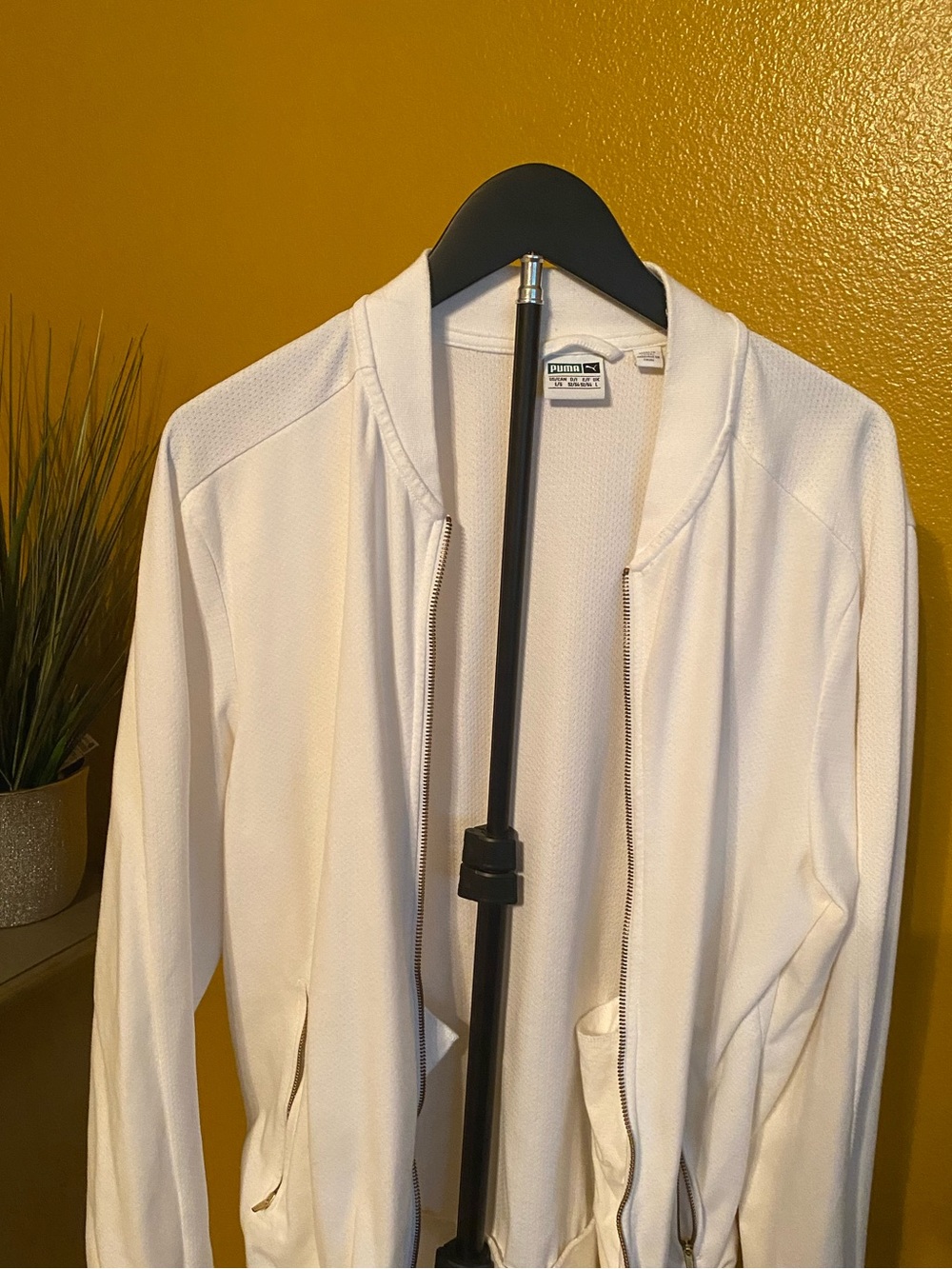 Men’s Puma White Full-Zip Lightweight Jacket